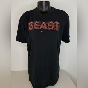 Men’s Nike Beast Logo Dri-fit black cotton T-shirt sz M